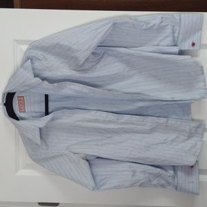 Thomas Pink size 14 large designer blouse in baby blue